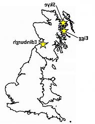 显示节目地点的苏格兰地图